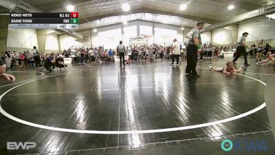 37 lbs Rr Rnd 2 - Kenzi Keys, MilLard South Wrestling Club vs Zadie Todd, Eufaula Ironheads Wrestling Club