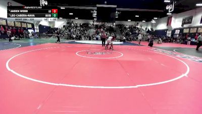 120 lbs Quarterfinal - Leo Cabera-Nava, Murrieta Mesa vs Jaiden Webb, Great Oak