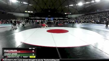 132 lbs Champ. Round 1 - Rylie Carlson, Ellensburg Wrestling Club vs Chance Aparis, Mat Demon Wrestling Club