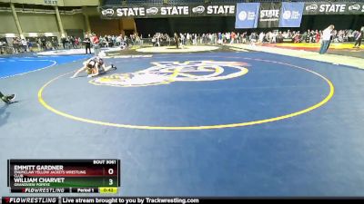 115 lbs Champ. Round 1 - Emmitt Gardner, Enumclaw Yellow Jackets Wrestling Club vs William Charvet, Grandview Popeye