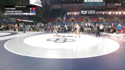 115 lbs Cons. Rd Of 16 - Lily Runez, MA vs Jacianna Beltran, AZ