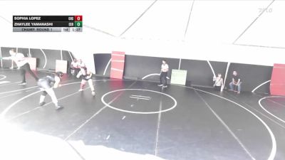 140 lbs Champ. Round 1 - Sophia Lopez, Canyon High School vs Zhaylee Yamanashi, Cerritos