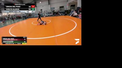 60 lbs Round 2 - Evelyn Allison, Texans Wrestling Club vs Ericka Del Pozo, El Paso Wildcats Wrestling Club