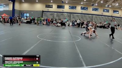 130 lbs Round 6 (8 Team) - Tristan Lenaghan, Top Dawg Academy vs Parker Suffridge, Crossroads Wrestling