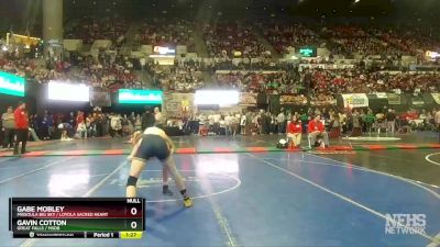 AA - 138 lbs Champ. Round 1 - Gabe Mobley, Missoula Big Sky / Loyola Sacred Heart vs Gavin Cotton, Great Falls / MSDB