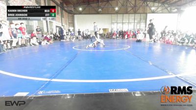 61 lbs Rr Rnd 3 - Kaden Decker, Mojo Mulisha 12u vs Bree Johnson, Standfast