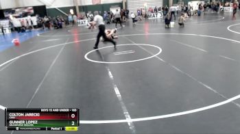 165 lbs Champ. Round 1 - Colton Jarecki, CWO vs Gunner Lopez, Grandview Wolves