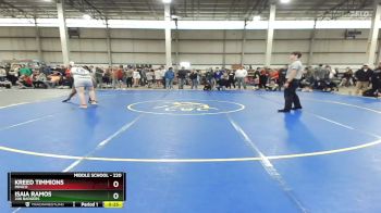 220 lbs Cons. Round 1 - Isaia Ramos, 208 Badgers vs Kreed Timmions, Minico