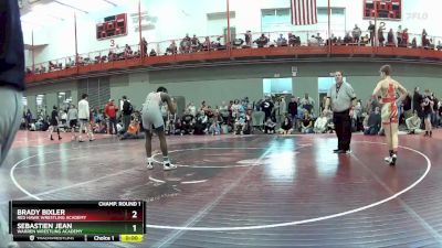 126 lbs Champ. Round 1 - Brady Bixler, Red Hawk Wrestling Academy vs Sebastien Jean, Warren Wrestling Academy