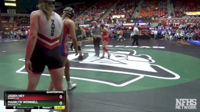 145 lbs Quarterfinal - Jaden Ney, Russell HS vs Madelyn Wonnell, Rossville HS