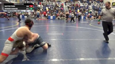 190 lbs Quarterfinal - Matteo Furr, Brecksville vs Gunner Ramage, Mt Airy