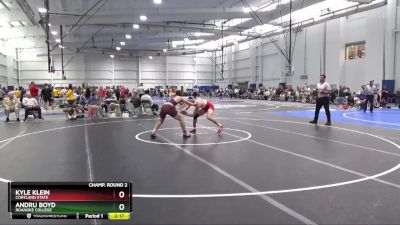 157 lbs Champ. Round 2 - Kyle Klein, Cortland State vs Andru Boyd, Roanoke College