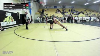 195 lbs 3rd Place - Cheyston Hawk, Jay Junior High vs Drake Gibe, Jay Junior High