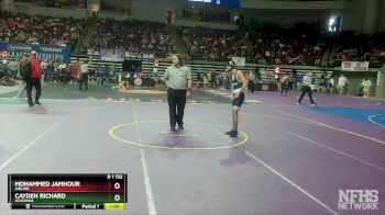 D 1 132 lbs Cons. Round 2 - Cayden Richard, Acadiana vs Mohammed Jamhour, Airline