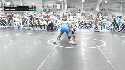 152 lbs Rr Rnd 3 - Wyatt Snyder, Misdirection Mat Club - HSB vs Greg Green, Journeymen Blue - HSB