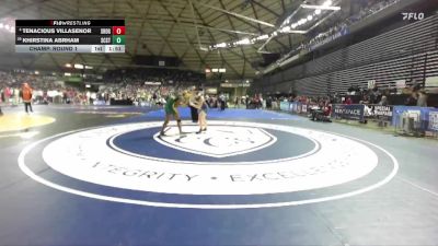 Girls 3A 155 lbs Champ. Round 1 - Khirstina Abrham, Shorecrest (Girls) vs Tenacious Villasenor, Southridge (Girls)