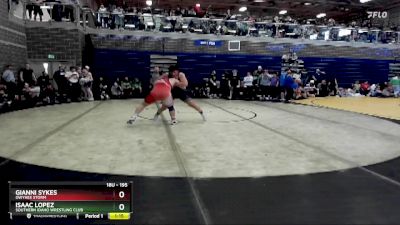 195 lbs Round 1 - Isaac Lopez, Southern Idaho Wrestling Club vs Gianni Sykes, Owyhee Storm