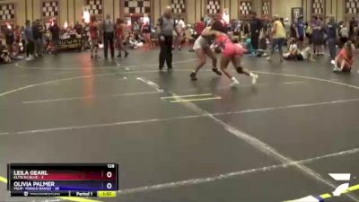 128 lbs Placement - Leila Gearl, Elite NJ Blue vs Olivia Palmer, MGW- Mango Bango