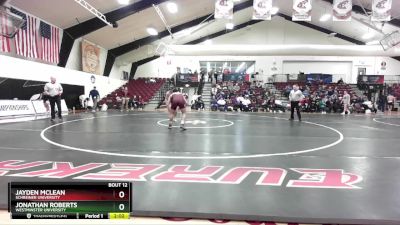 165 lbs Quarterfinal - Jonathan Roberts, Westminster University vs Jayden McLean, Schreiner University