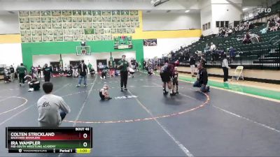 40 lbs Round 5 - Colten Strickland, Backyard Brawlers vs Ira Wampler, Mid-South Wrestling Academy