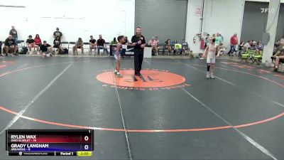 83 lbs Semis & 3rd Wb (16 Team) - Rylen Wax, Ohio Scarlet vs Grady Langham, Arkansas