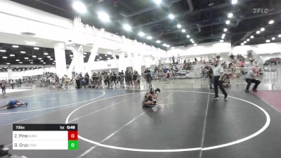 70 lbs Quarterfinal - Zeke Pina, Sunnyside WC vs Derek Cruz, Legacy Wrestling Club