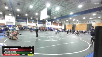 126 lbs Champ. Round 2 - Carlo Gutierrez, Buchanan vs Uriah Hawkins, Granite Hills (El Cajon)