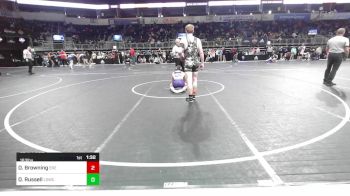 163 lbs Semifinal - Dodge Browning, East Kansas Eagles vs Oren Russell, Live Oak Wrestling Club