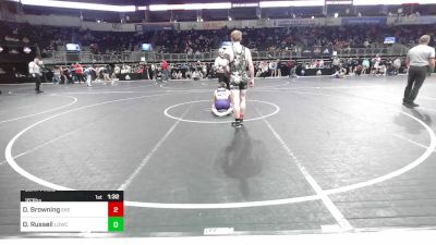 163 lbs Semifinal - Dodge Browning, East Kansas Eagles vs Oren Russell, Live Oak Wrestling Club