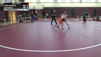 113.9-119.8 lbs Champ. Round 1 - Ryker Heishman, Big Game Wrestling Club vs Cash Riddle, Caveman Wrestling