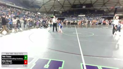 98 lbs Cons. Semis - Teia Cazac, Redmond Wrestling Academy vs Kira Givani, UP Outlaw WC