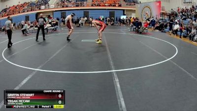 150 lbs Champ. Round 2 - Griffin Stewart, Calvert Hall College vs Tegan McCaw, Severn School