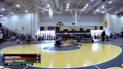 130 lbs Quarterfinal - Berkeley Craddock, Cloverleaf vs Cora Frederick, Vermailion
