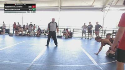 High School Boys 120 lbs Round 5 (10 Team) - Alesandro Aguirre, Bulldog Elite (Black) vs Keygan Western, Eastern Carolina Wrestling