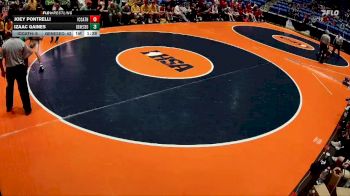 144 lbs Quarterfinals (8 Team) - Joey Pontrelli, Elmhurst (IC Catholic) vs Izaac Gaines, Geneseo