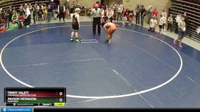 100 lbs Cons. Round 2 - Timmy Valeti, Champions Wrestling Club vs Payson McMahon, Shootbox