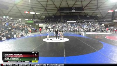 53 lbs Quarterfinal - Jeremiah Morales, Toppenish USA Wrestling Club vs Bear Holloway, Mat Demon Wrestling Club