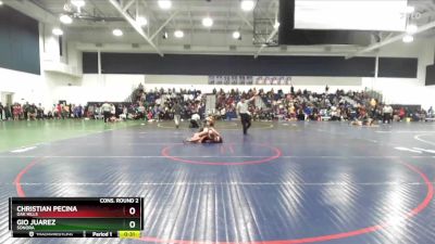 132 lbs Cons. Round 2 - Christian Pecina, Oak Hills vs Gio Juarez, Sonora