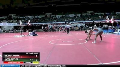 157 lbs Finals (2 Team) - Michael North, University Of Maryland vs Jacob Butler, Oklahoma