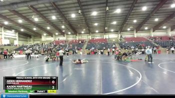 125 lbs 1st Place Match - Kaden Martineau, Cowan Wrestling Academy vs Aiden Hernandez, Team Sublime