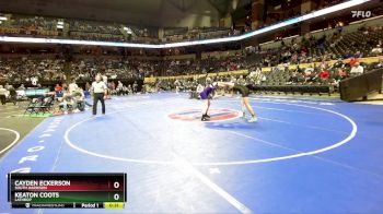 144 Class 1 lbs Cons. Round 2 - Cayden Eckerson, South Harrison vs Keaton Coots, Lathrop