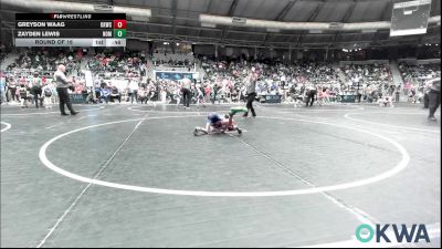 43 lbs Round Of 16 - Greyson Waag, Keystone Kids Wrestling Club vs Zayden Lewis, Team Nomad