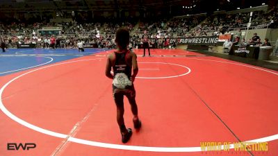 49 lbs Round Of 16 - Kross Kemble, Ponca City Wildcat Wrestling vs Eli Franklin, Mighty Warriors Wrestling Academy