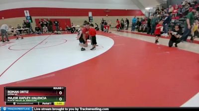 42-43 lbs Round 1 - Major Hafley-Valencia, Platte Valley Jr. Wrestling vs Roman Ortiz, Eaton WC