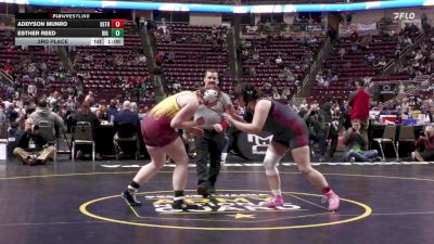 235 lbs 3rd Place - Addyson Munro, Bethlehem Liberty-G vs Esther Reed, Big Spring-G