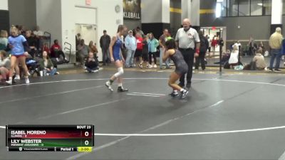 100 lbs Round 3 (16 Team) - Lily Webster, Midwest Assassins vs Isabel Moreno, Illinois