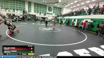 130-135 lbs Cons. Round 2 - Malari Craig, Pinedale vs Mikayla Green, Green River