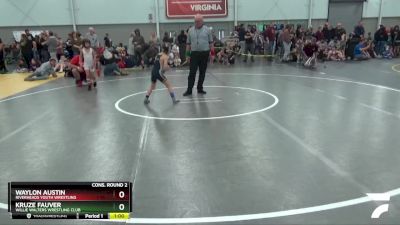 56 lbs Cons. Round 2 - Waylon Austin, Riverheads Youth Wrestling vs Kruze Fauver, Willie Walters Wrestling Club