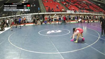 110 lbs Champ. Round 2 - Hayley Petersen, Montana vs Nevaeh Lavarias, Hawaii