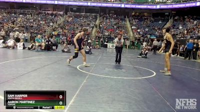 4A 175 lbs Quarterfinal - Aaron Martinez, Topsail vs Sam Harper, South Iredell